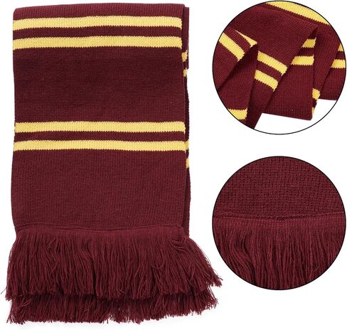 Obmwang ماجيك متماسكة وشاح مخطط قبعة صغيرة وقفازات مجموعة الشتاء الدافئة مجموعة للأطفال البالغين عيد الميلاد زي حفلة الهالوين in Kuwait