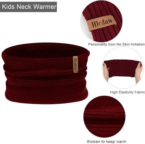 Hicdaw 3 قطعة قبعة شتوية للأطفال طقم أربطة عنق للأطفال الصغار قبعة شتوية قبعة صغيرة للأطفال مجموعة دافئة للأولاد والبنات من سن 4 إلى 10 سنوات in Kuwait