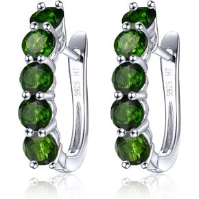 ZhenCai Natural Aquamarine Clip Earrings for Women Girls Solid 925 Sterling Silver Setting 10 Grains Oval Shape Cut Gemstone Rhodium Plated Classic Style Design Fine Jewelry for Her in Kuwait