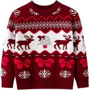 Colorful House Christmas Sweater Boy Girl Funny Kids Christmas Pullover Sweatshirt Warm Crewneck Winter Clothes in Kuwait