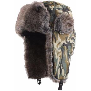 للجنسين الشتاء كامو الصياد قبعة الصيد الباردة برهان الدفء قبعة التزلج الدراجات قبعات جندي روسي in Kuwait