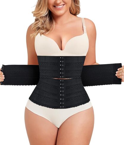 QACIVIQ Segmented Waist Trainer for Women Waist Cincher Shapewear for Women Tummy Control Workout Body Shaper Girdle in Kuwait