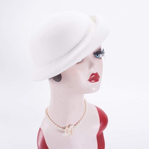 Lawliet Womens Vintage Style Wool Felt Beret Derby Solid Hat Millinery Craft A553 in Saudi Arabia