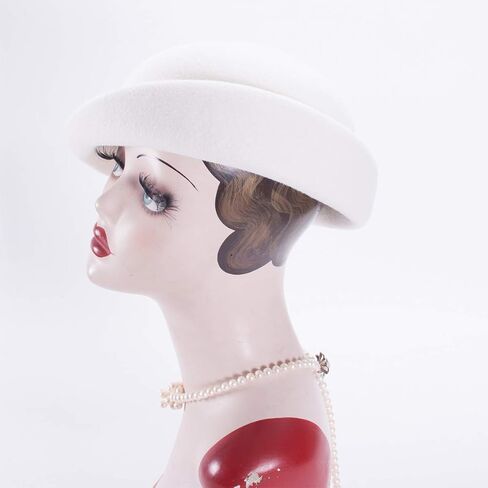 Lawliet Womens Vintage Style Wool Felt Beret Derby Solid Hat Millinery Craft A553 in Saudi Arabia