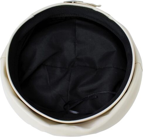 Women Buckle Spring Fall Winter Faux Leather Beret Classic British Style Hat in Saudi Arabia