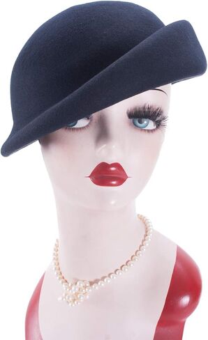Lawliet Womens Vintage Style Wool Felt Beret Derby Solid Hat Millinery Craft A553 in Saudi Arabia
