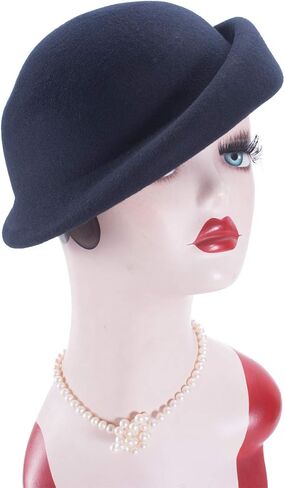 Lawliet Womens Vintage Style Wool Felt Beret Derby Solid Hat Millinery Craft A553 in Saudi Arabia