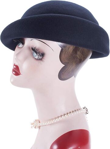 Lawliet Womens Vintage Style Wool Felt Beret Derby Solid Hat Millinery Craft A553 in Saudi Arabia