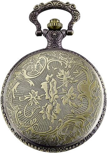 مورفونج ساعة جيب كوارتز للجنسين بنمط غزال من البرونز العتيق مع تشاني وصندوق, دير in Kuwait