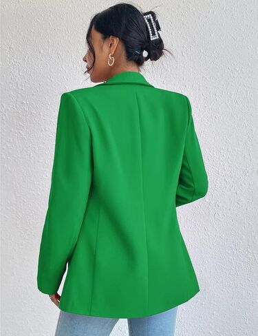 Perbai Women's Long Sleeve Open Front Blazer Casual Shawl Collar OL Work Office Suit Jacket in Kuwait