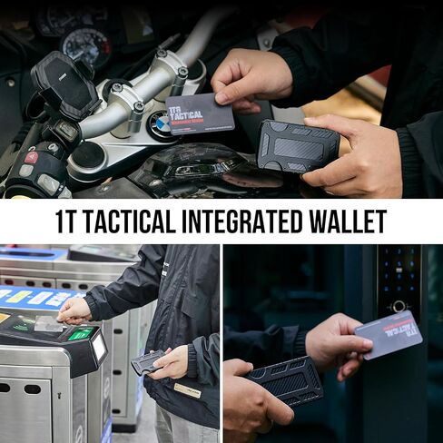 1TG Tactical Slim Wallet with Money Clip for Men, Minimalist RFID Blocking Wallet, Credit Card Holder Cash Organizer Cabon Fiber Front Pocket Wallet for Mens, Black in Saudi Arabia