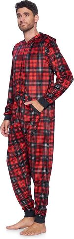 Ashford & Brooks Men's Mink Fleece Hooded One-Piece Union Suit Pajamas in Saudi Arabia