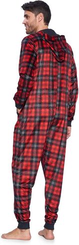 Ashford & Brooks Men's Mink Fleece Hooded One-Piece Union Suit Pajamas in Saudi Arabia