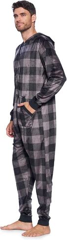 Ashford & Brooks Men's Mink Fleece Hooded One-Piece Union Suit Pajamas in Saudi Arabia