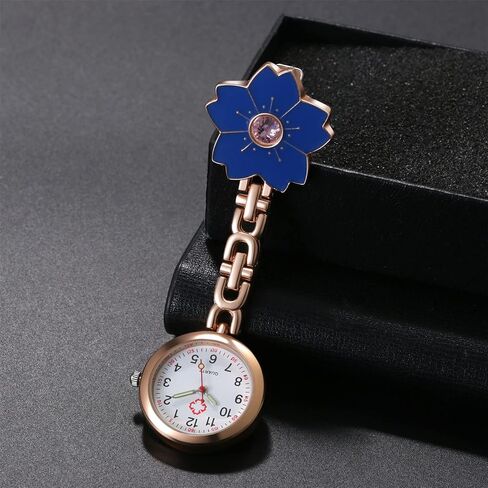 Lancardo 1-3 قطع كليب على ساعة مع سماعة الطبيب المستعملة مع ساعات جيب فوب للممرضات الطبيب زهرة سهلة القراءة للنساء in Kuwait