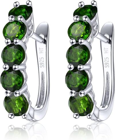 ZhenCai Natural Aquamarine Clip Earrings for Women Girls Solid 925 Sterling Silver Setting 10 Grains Oval Shape Cut Gemstone Rhodium Plated Classic Style Design Fine Jewelry for Her in Kuwait