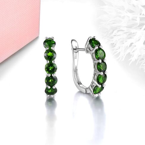 ZhenCai Natural Aquamarine Clip Earrings for Women Girls Solid 925 Sterling Silver Setting 10 Grains Oval Shape Cut Gemstone Rhodium Plated Classic Style Design Fine Jewelry for Her in Kuwait