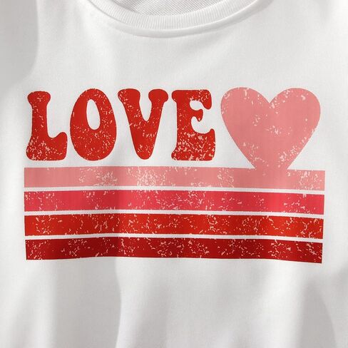 CM C&M WODRO Women Love Heart Sweatshirt Valentine's Day Shirts Graphic Casual Crewneck Pullover Lightweight Tops Blouse in Kuwait