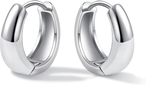 micuco Chunky Gold Hoop Earrings for Women - 18K Real Gold Plated Lightweight Hollow Hypoallergenic Earrings for Women and Girls in Saudi Arabia