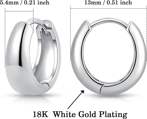 micuco Chunky Gold Hoop Earrings for Women - 18K Real Gold Plated Lightweight Hollow Hypoallergenic Earrings for Women and Girls in Saudi Arabia