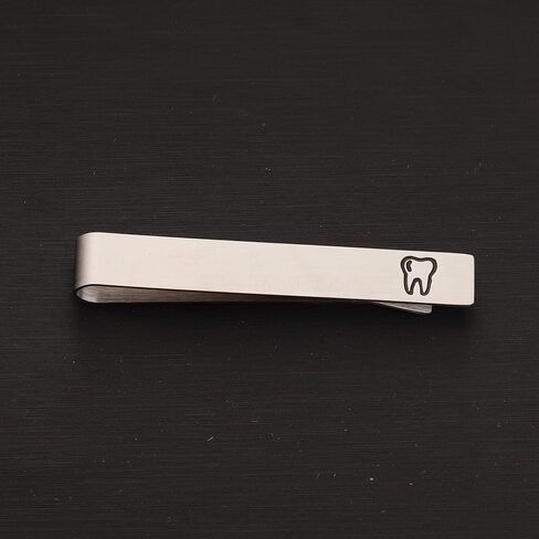 AKTAP Mens Tie Clip Dentist Gifts Dental Hygienist Gift Tie Bar Clip for Dental Student Dental Graduate (Mens Tie Clip) in Saudi Arabia