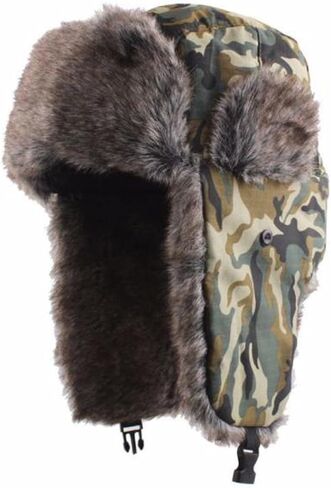 للجنسين الشتاء كامو الصياد قبعة الصيد الباردة برهان الدفء قبعة التزلج الدراجات قبعات جندي روسي in Kuwait