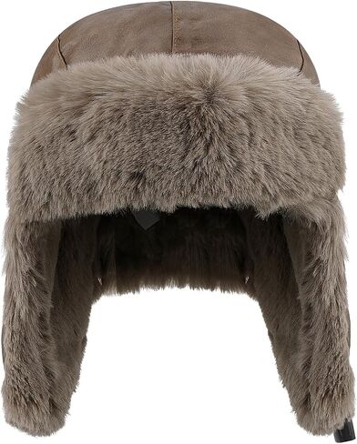 كروغو الإسكيمو قبعة الروسية Ushanka القوزاق جندي قبعة جلدية الصياد الطيار القبعات الفراء اصطف إيرفلاب الشتاء قبعة الثلوج قبعات التزلج in Kuwait