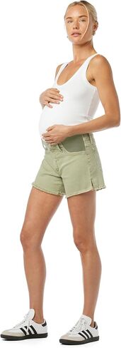Joe's Jeans Women's The Ozzie Short Maternity, Khaki Green in Saudi Arabia