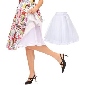 Belle Poque Women's 50s Petticoat Skirts Tutu Crinoline Underskirts Knee Length