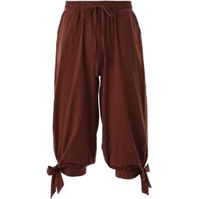 COSDREAMER Pirate Pants Men's Viking Medieval Renaissance Pirate Costume Calf Banded Pants
