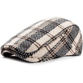CLAPE Mens Irish Gatsby Golf Flat Hat Newsboy Ivy Cap Tweed Classic Driving Hat Wool Beret Hat