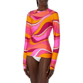 Trina Turk Women's Standard Vivid Vista Long Sleeve Swim Tee-Swimwear Separates in Saudi Arabia