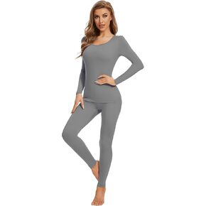 WiWi Thermal Underwear Set for Women Long Johns Sets Soft Base Layer Pajama Thermals Warm Top & Bottom S-XXL