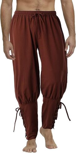 Men's Medieval Pants Viking Pirate Costume Trousers in Saudi Arabia
