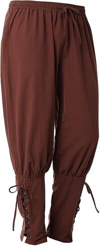 Men's Medieval Pants Viking Pirate Costume Trousers in Saudi Arabia