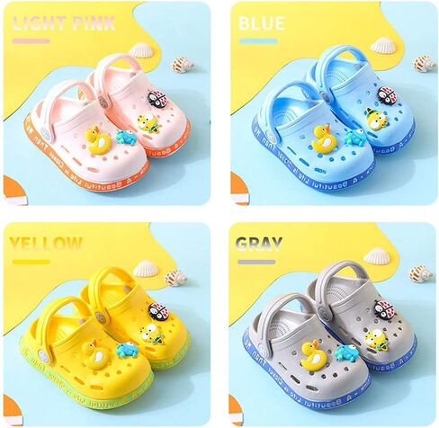 JUXI Toddler Clogs Girls Boys Clogs Garden Shoes EVA Lightweight Summer Slipper Cartoon Slides Baby Comfort Sandals in Saudi Arabia