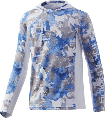 قميص بقلنسوة بأكمام طويلة مطبوع عليه رمز X للأطفال من HUK in Kuwait