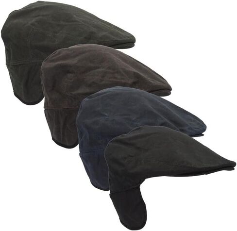 Walker and Hawkes - Wax Edmond Flat Cap w/Foldable Ear Flaps in Saudi Arabia