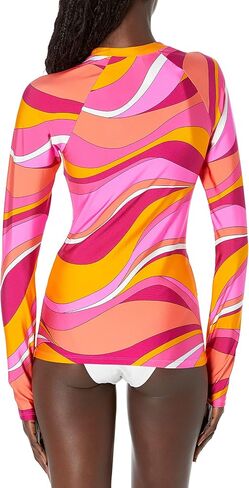 Trina Turk Women's Standard Vivid Vista Long Sleeve Swim Tee-Swimwear Separates in Saudi Arabia