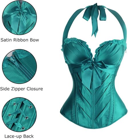 المرأة شارميان ساخرة خمر الرسن الساتان الجوفاء زيبر بوستير مشد الأعلى in Kuwait