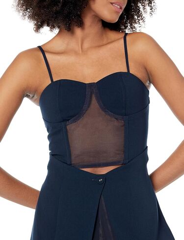 The Drop Women's Sky Captain Organza Inset Long Corset Top by @signedblake in Saudi Arabia
