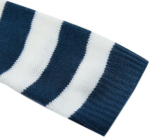 سترات للفتيات من Aermony بأكمام طويلة وسترة مخططة كبيرة الحجم للأطفال محبوكة برقبة دائرية وبلوفرات علوية in Kuwait