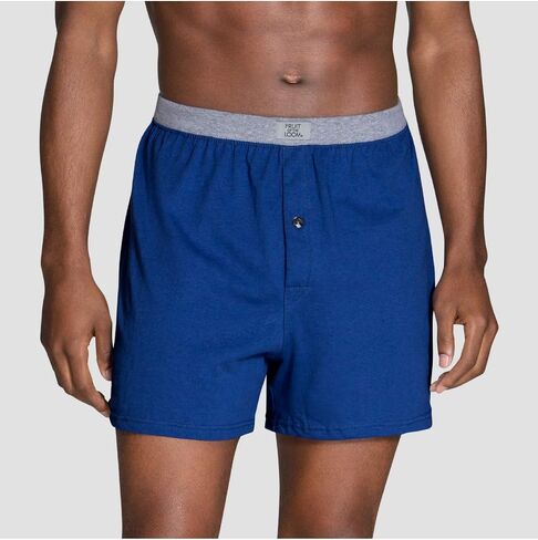 Fruit of the Loom Mens Knit Boxers 5 Pack, M, Assorted in Saudi Arabia