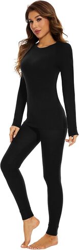 Women's 100% Merino Wool Base Layer Sets Lightweight Active Base Layer for Ski in Kuwait