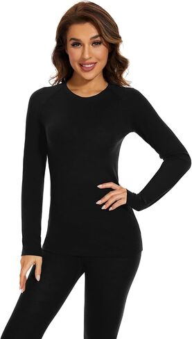 Women's 100% Merino Wool Base Layer Sets Lightweight Active Base Layer for Ski in Kuwait