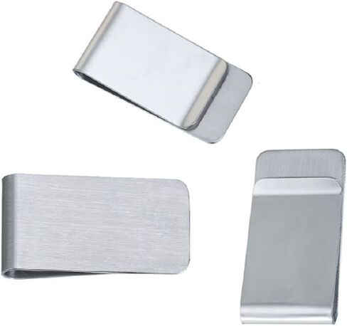 Money Clips 3 Pack by JGFinds, Stainless Steel Blanks for Engraving or Personalize - Credit Cards, ID, Cash in Kuwait