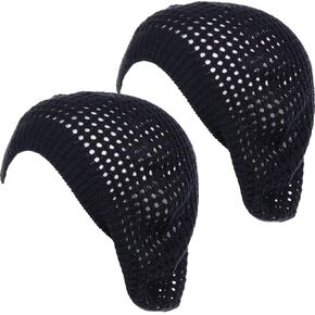 an Womens Crochet Flower Beanie Hats Lightweight Cutout Knit Beret Fashion Cap in Kuwait
