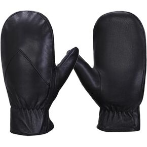 Women's Leather Mittens Warm Lambskin Mittens Winter Fleece Lined in Saudi Arabia