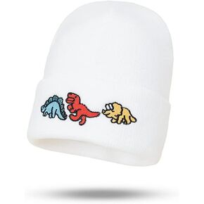 محبوك قبعة القبعات ديناصور التطريز القبعات بنين بنات قبعة الشتاء لينة الدافئة مكبل قبعة الجمجمة in Kuwait