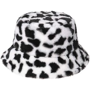 PURFANREE Women's Soft Faux Fur Bucket Hat Fluffy Winter Warmer Fisherman Cap in Kuwait